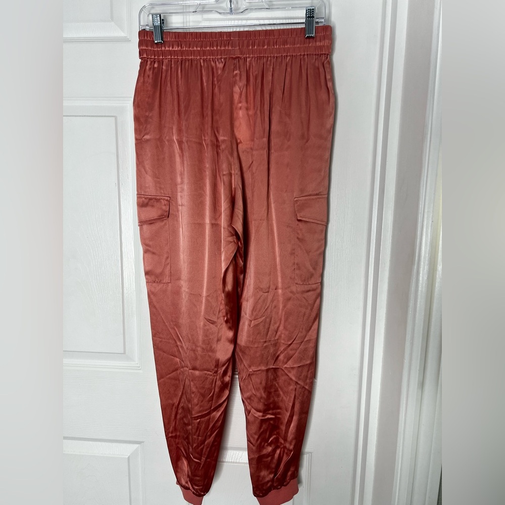 NWT CAMI NYC Silk Blend Pink Joggers Pants Sz S - Picture 11 of 14